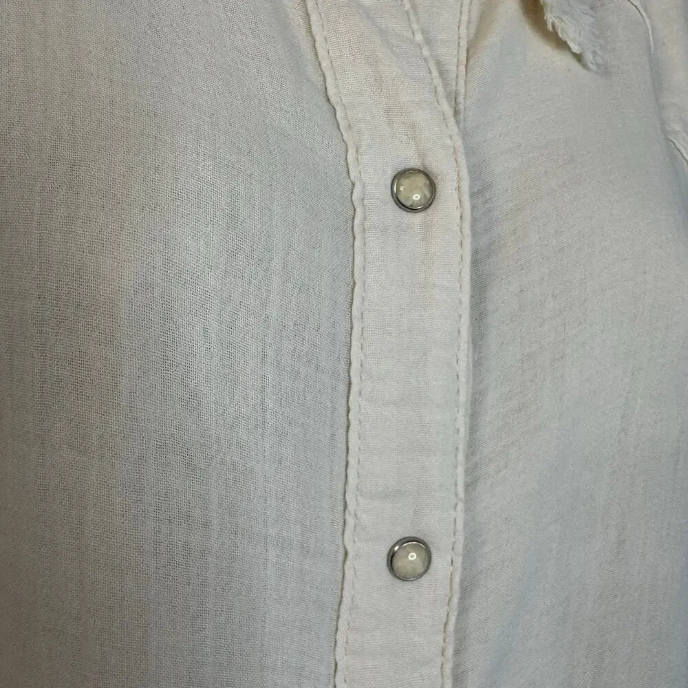 Wrangler x Lainey Wilson Gauzy Dip-Dye Western Snap Shirt Rodeo Rancho Women's L - Picture 10 of 15